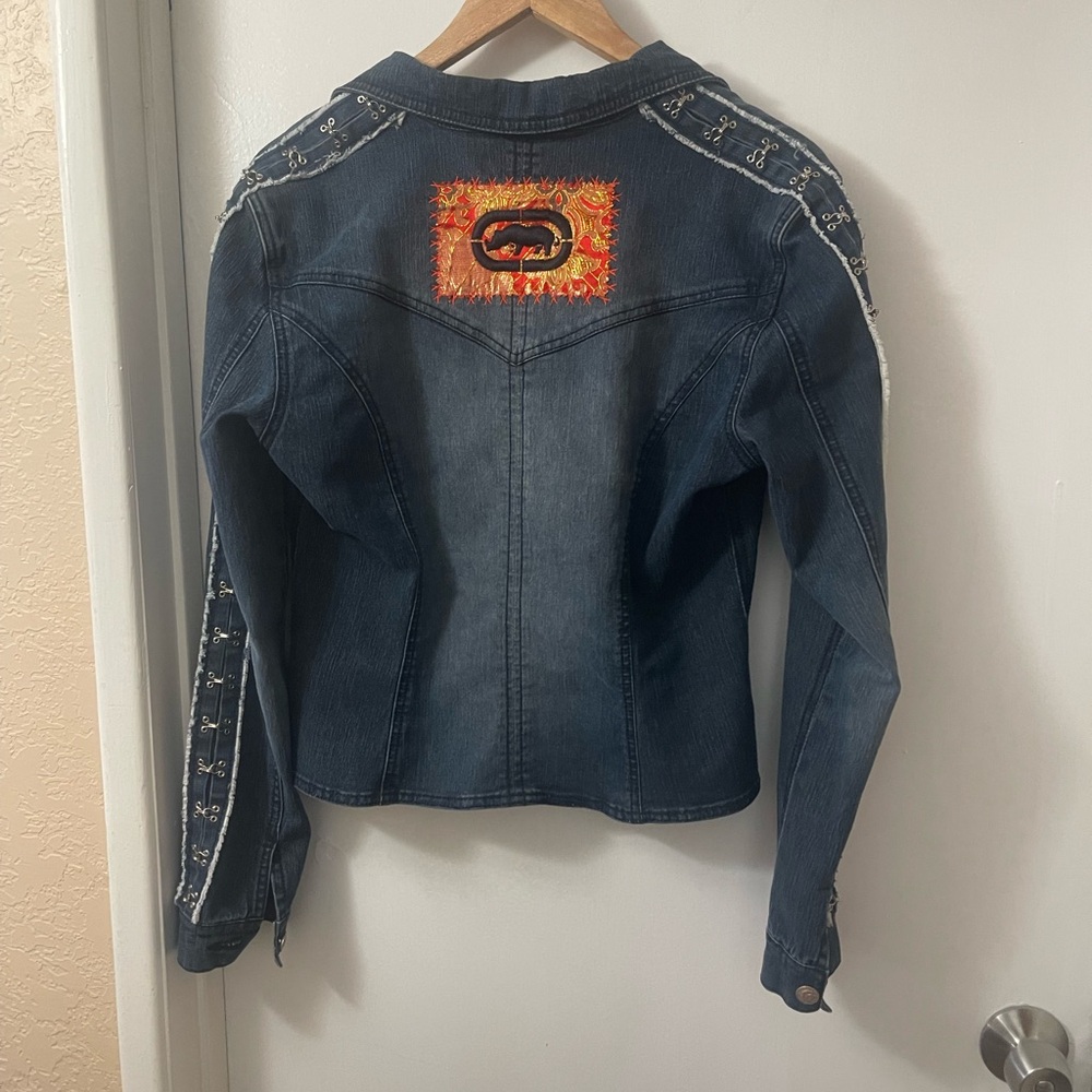 Marc Ecko Blue Jean Jacket with Tailored Fit L